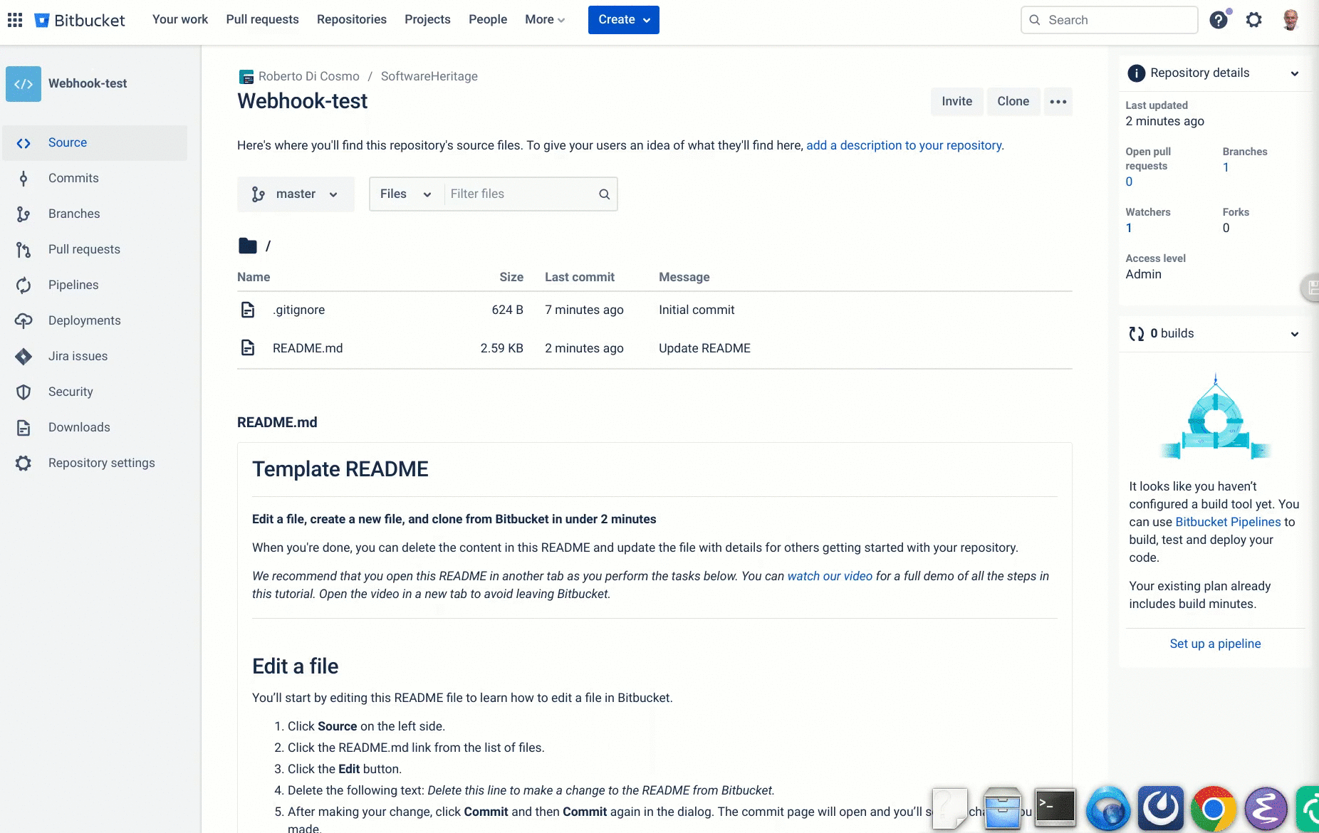 Get the SWHID of a directory
