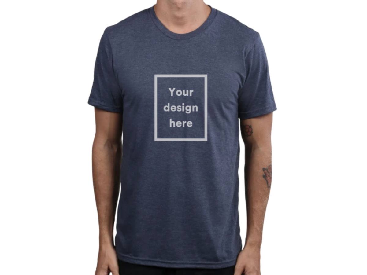 A hunter green colored custom t-shirt option for you to customize.