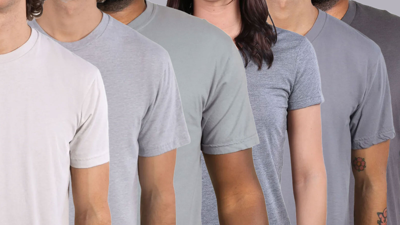 T-Shirt Color Palette: Shades of Gray